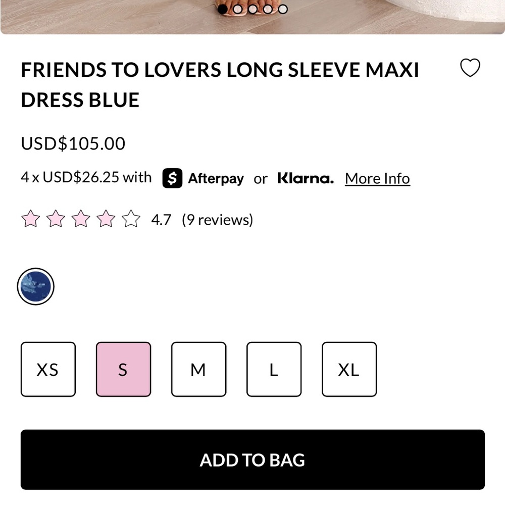 NWT HELLO MOLLY FRIENDS TO LOVERS LONG SLEEVE MAXI DRESS BLUE - Picture 6 of 13